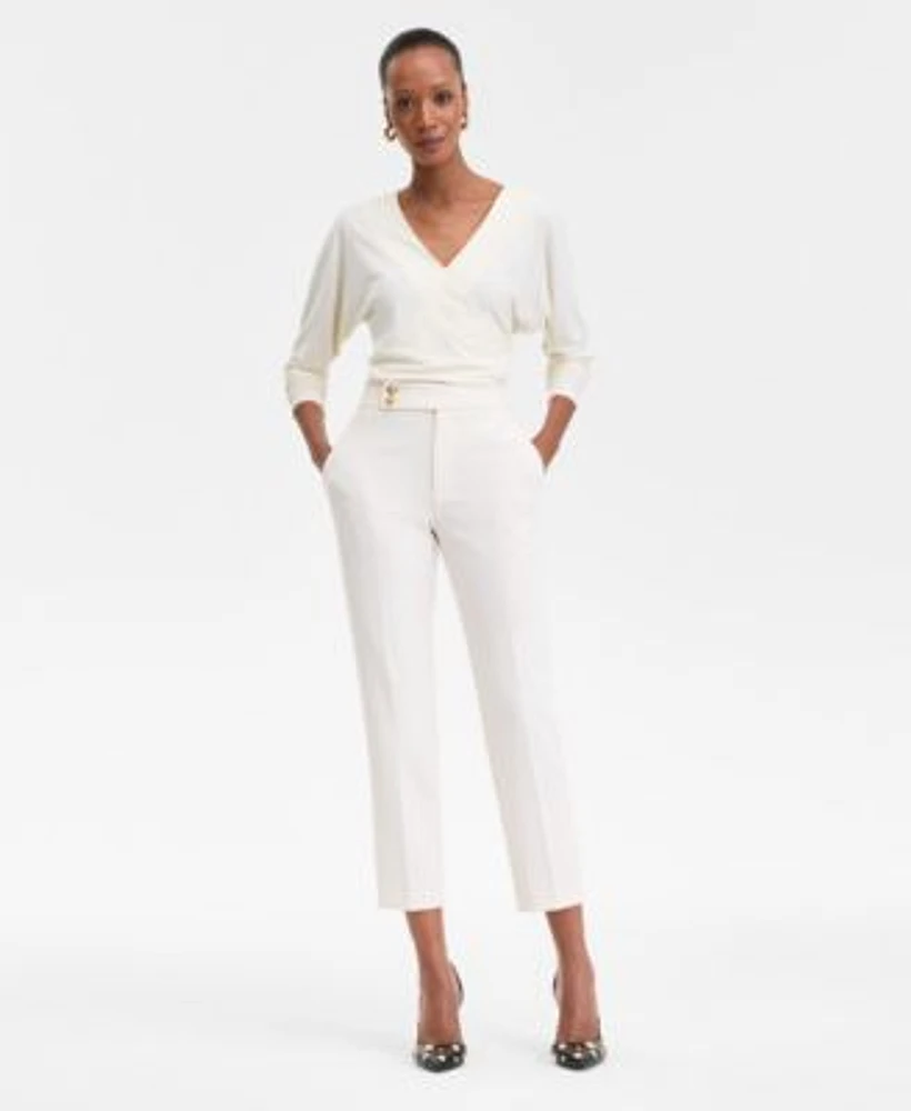 I.N.C. International Concepts Womens Straight Leg Cropped Pants 0 16p Exclusively At Macys
