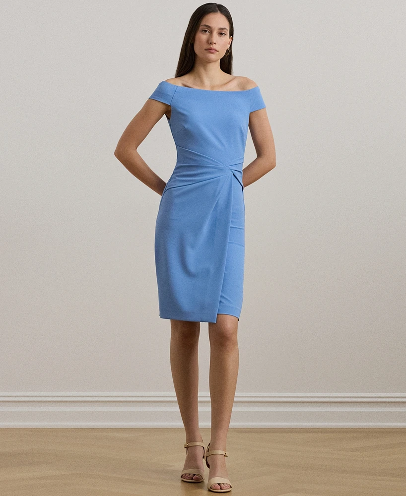 Lauren Ralph Women's Crepe Off-the-Shoulder Cocktail Dress