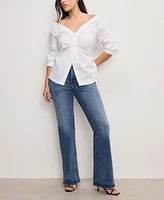 Good American Women's Off-The-Shoulder Long-Sleeve Top