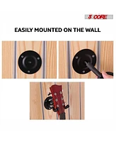 5 Core Guitar Wall Mount, Black Guitar Wall Hanger| 3 Pieces Guitar Hanger| V-Shaped Secure and Sturdy Guitar Holder Wall Mount| Guitar Accessories fo