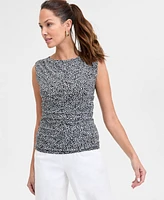 I.n.c. International Concepts Women's Printed Mesh Sleeveless Top, Exclusively at Macy's