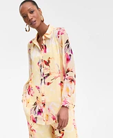 I.n.c. International Concepts Women's Floral-Print Relaxed Blouse, Exclusively at Macy's