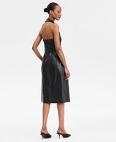 I.n.c. International Concepts Women's Tie-Waist Notch-Collar Trench Dress, Exclusively at Macy's