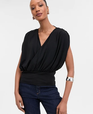 I.n.c. International Concepts Women's Surplice V-Neck Top, Exclusively at Macy's