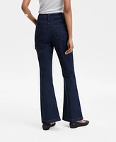 I.n.c. International Concepts Women's Utility High-Rise Flared Jeans, Exclusively at Macy's