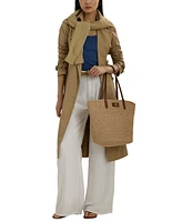 Lauren Ralph Straw Brie Tote Bag