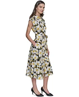 Karl Lagerfeld Paris Women's Floral-Print Shirtdress