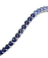 Lab-Created Blue Sapphire Wavy Bangle Bracelet (6-1/4 ct. t.w.) in Sterling Silver