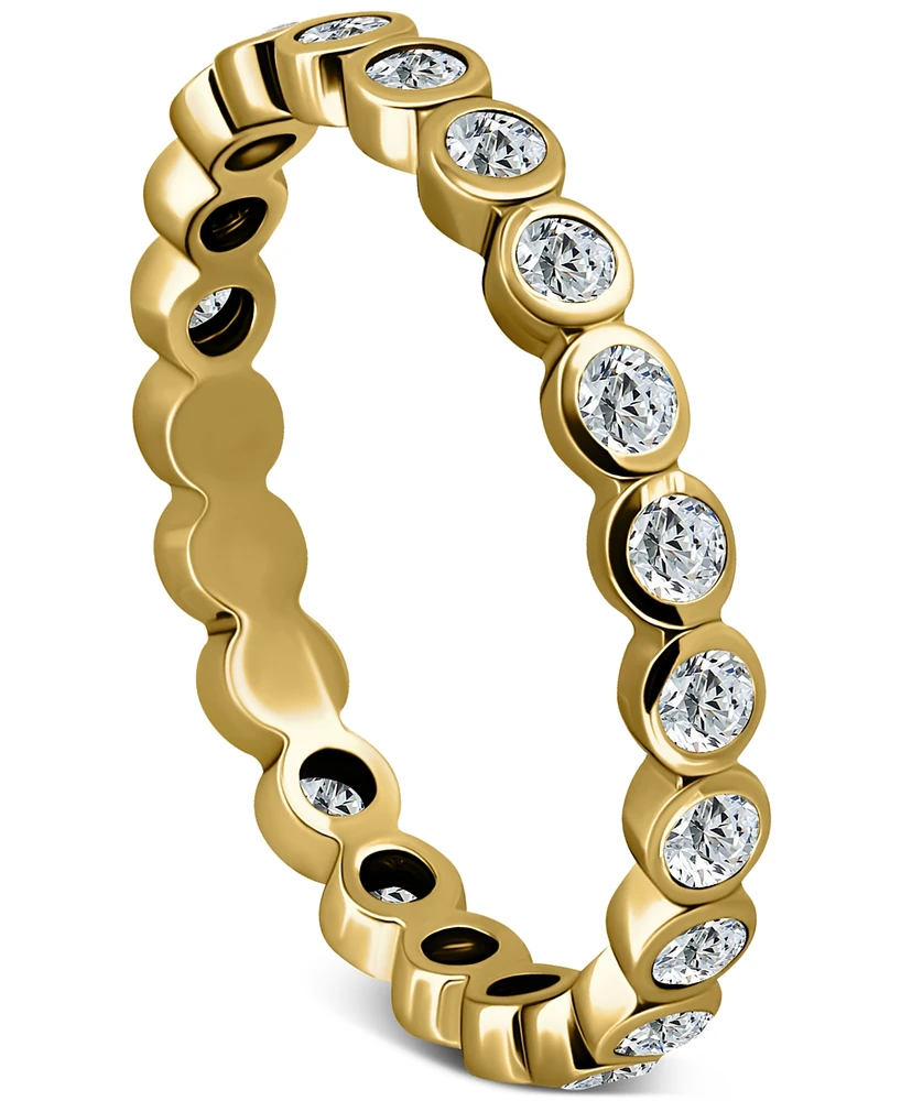 Giani Bernini Cubic Zirconia Bezel Eternity Band, Exclusively at Macy's