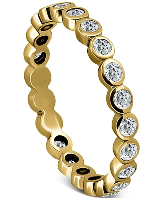 Giani Bernini Cubic Zirconia Bezel Eternity Band, Exclusively at Macy's