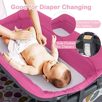 4 in 1 Convertible Portable Baby Playard Newborn Napper