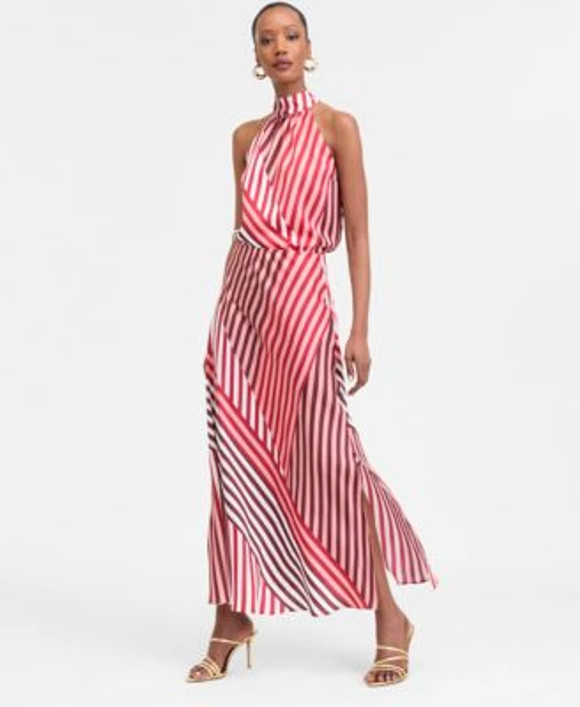 I.N.C. International Concepts Womens Mock Neck Halter Top Maxi Skirt Exclusively At Macys