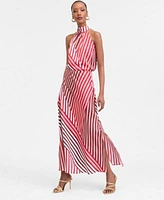 I.N.C. International Concepts Womens Mock Neck Halter Top Maxi Skirt Exclusively At Macys