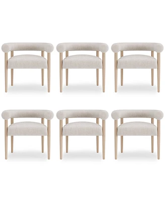 Lunare 6-Pc. Rolled Back Chair Set, Created for Macy's