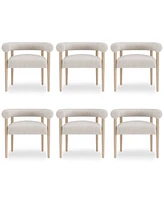 Lunare 6-Pc. Rolled Back Chair Set, Created for Macy's
