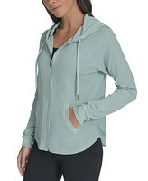 Calvin Klein Performance Ruched-Sleeve Zip Hoodie