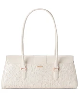 Brahmin Dayan Sea Salt White Carman Medium Leather Shoulder Bag