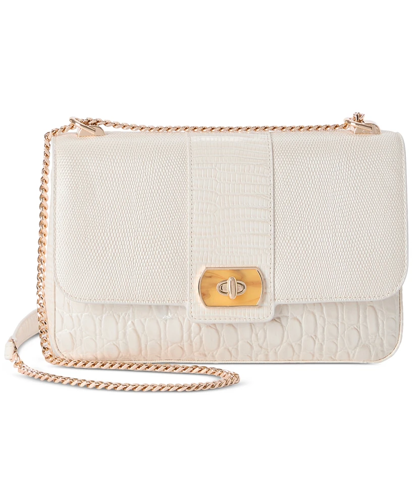 Brahmin Rosalie Sea Salt White Carman Small Leather Handbag