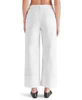 Steve Madden Women's Noeli Wide-Leg Cuffed Jeans