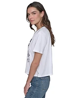 Karl Lagerfeld Paris Women's Map Graphic T-Shirt