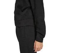 Calvin Klein Women's Fleece Crop Zip-Front Long-Sleeve Hoodie