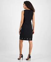 Kasper Women's Crepe Grommet-Trim Sheath Dress