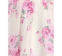 B Darlin Juniors' Floral Print Two-Piece Ball Gown, Created for Macy's