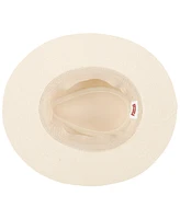 Levi's Men's Straw Panama Hat with Braided Faux-Leather Band