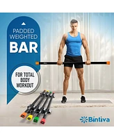 Bintiva Body Bar - Weighted Workout Bar - 3pc Set -10lb, 15lb, 20lb bars