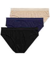Lauren Ralph Monogram Mesh Jacquard 3-Pack Bikini Underwear, 4L0185