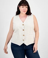 Jones New York Plus Size Striped Vest