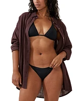 Cotton On Women's Swing Beach Cover Up Shirt