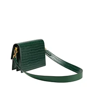 Jw Pei Handbags Mini Flap Croc Crossbody Bag