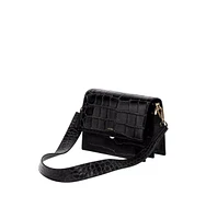 Jw Pei Handbags Mini Flap Croc Crossbody Bag