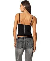 Edikted Womens Liana Cut Out Tank Top