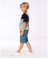 Deux par Toddler Boys Parachute Cargo Pocket Shorts Dark Teal - Toddler|Child