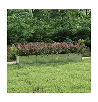 Garden Raised Bed 126"x15.7"x17.7" Galvanized Steel Silver
