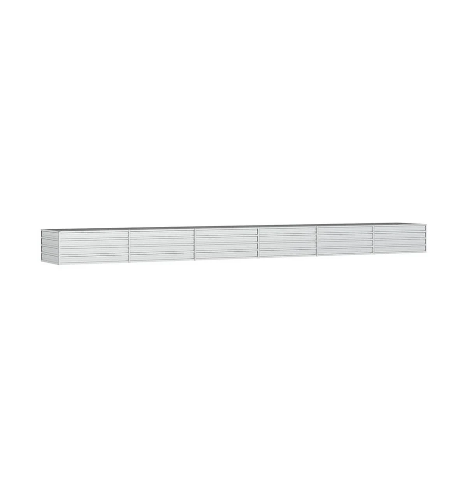 Garden Raised Bed 236.2"x31.5"x17.7" Galvanized Steel Silver