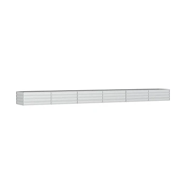 Garden Raised Bed 236.2"x31.5"x17.7" Galvanized Steel Silver