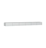Garden Raised Bed 236.2"x31.5"x17.7" Galvanized Steel Silver