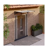 Door Canopy and Transparent 60"x35.4" Polycarbonate