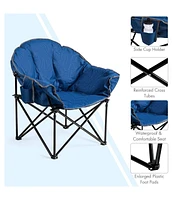 Folding Camping Moon Padded Chair with Carrying Bag