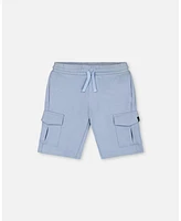 Deux par Toddler Boys French Terry Short Pale Blue - Toddler|Child