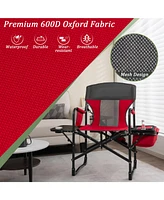 Folding Camping Directors Chair with Cooler Bag and Side Table