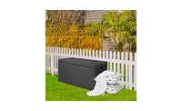 Simple And Practical Outdoor Ratton Deck Box Storage Box Four-Wire