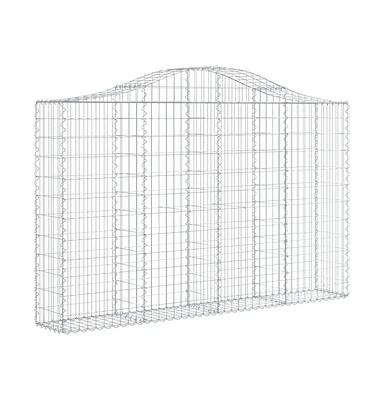 Arched Gabion Basket 78.7"x11.8"x47.2"/55.1" Galvanized Iron