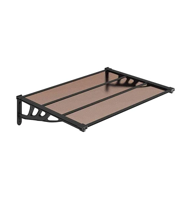 Door Canopy Black 48"x35.4" Polycarbonate