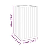 Garden Planter 13.8"x13.8"x23.6" Solid Wood Acacia