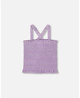 Deux par Big Girls Smocked Tank Top Lilac