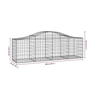 Arched Gabion Basket 78.7"x19.7"x23.6"/31.5" Galvanized Iron